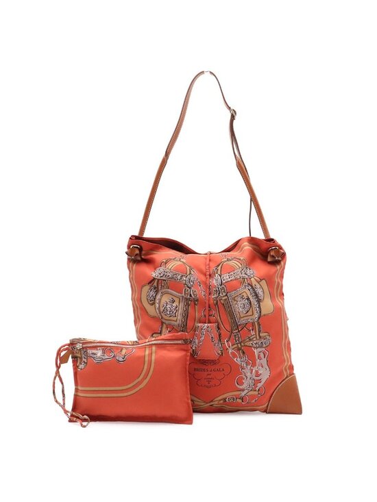 Hermes Handbags - Hermes Silky City PM Bride de Gala Shoulder Bag Silk Terracotta Brown Pouch